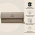 90 Feet Kaya Clutch Bag in Premium Genuine Leather (Beige)